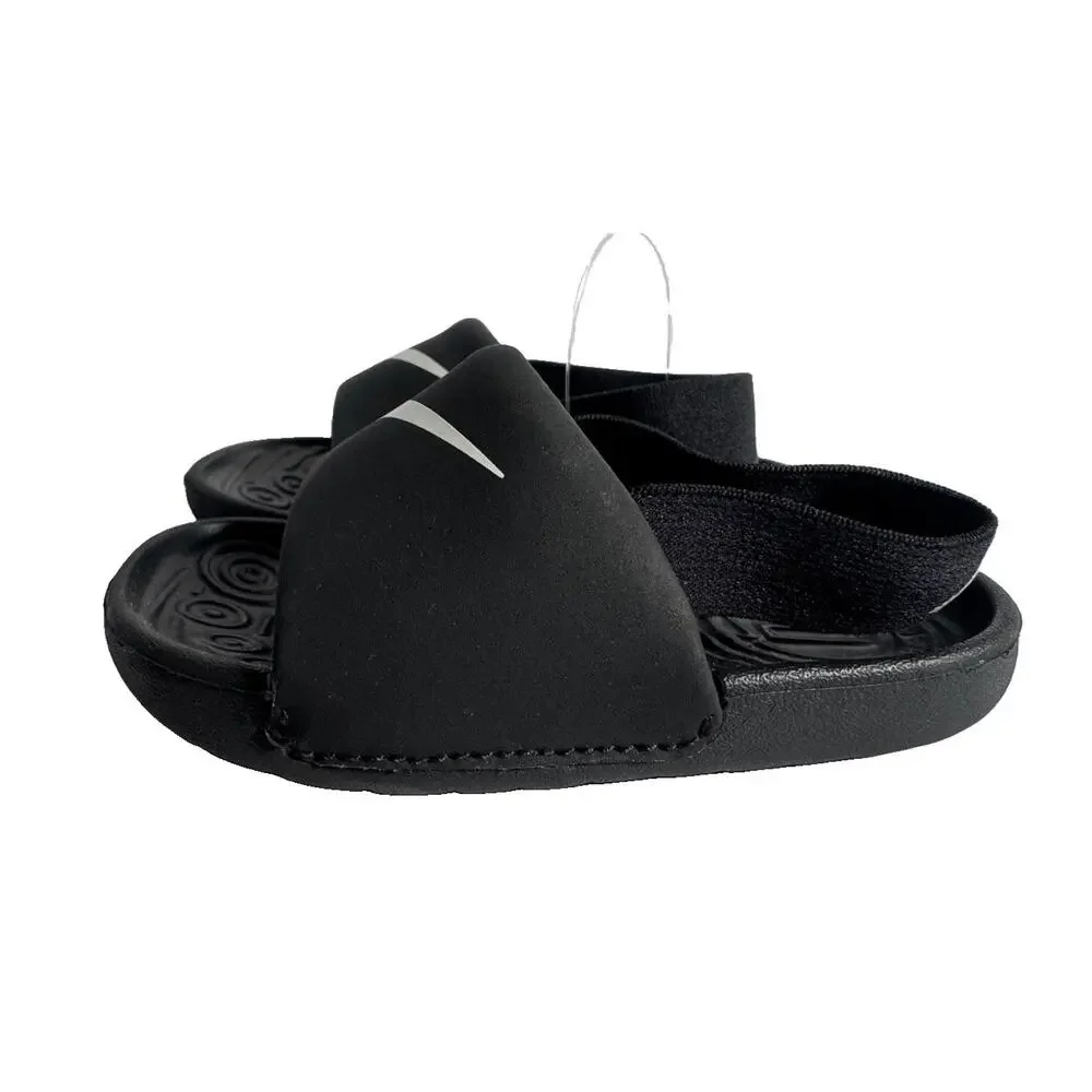 Nike Kawa Toddler Sandals Black White Slides Size 4C BV1094-001